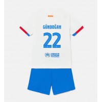 Camisa de time de futebol Barcelona Ilkay Gundogan #22 Replicas 2º Equipamento Infantil 2023-24 Manga Curta (+ Calças curtas)